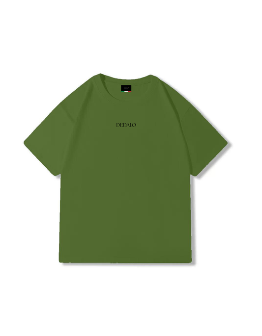 T-shirt oversize verde militare, 270g